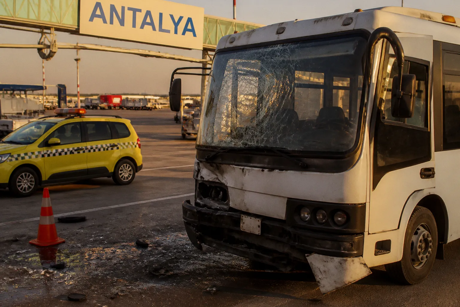 Авария перронного автобуса в аэропорту Антальи: пятеро россиян госпитализированы