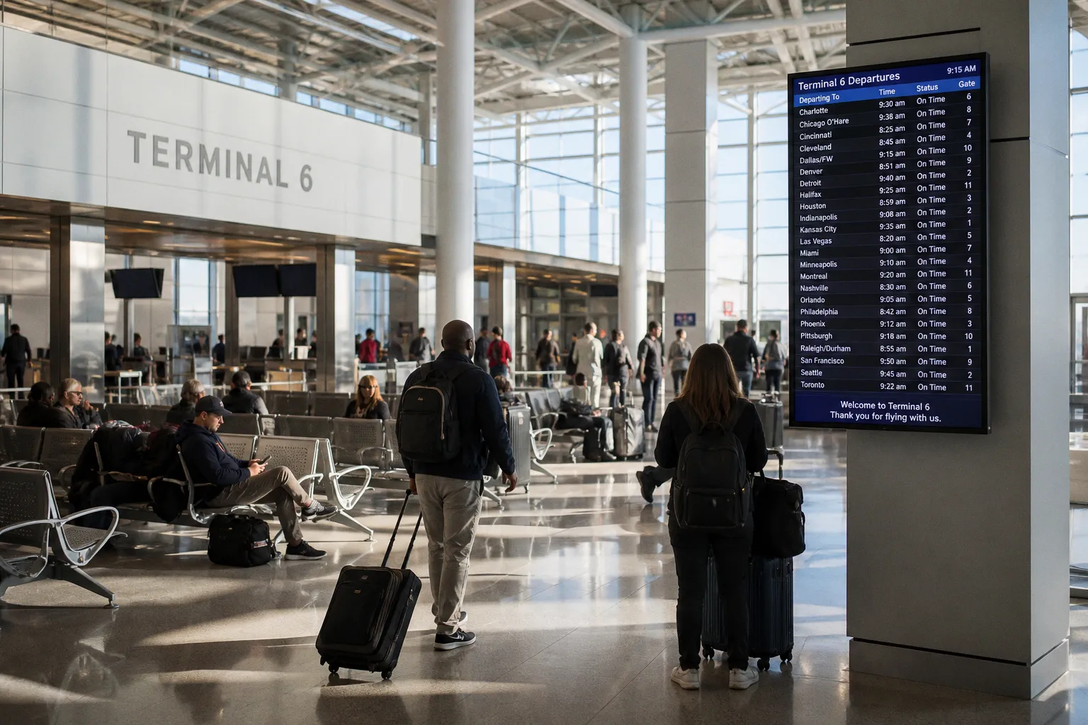 Автоматизация объявлений в Терминале 6 аэропорта JFK: внедрение системы PAXGuide