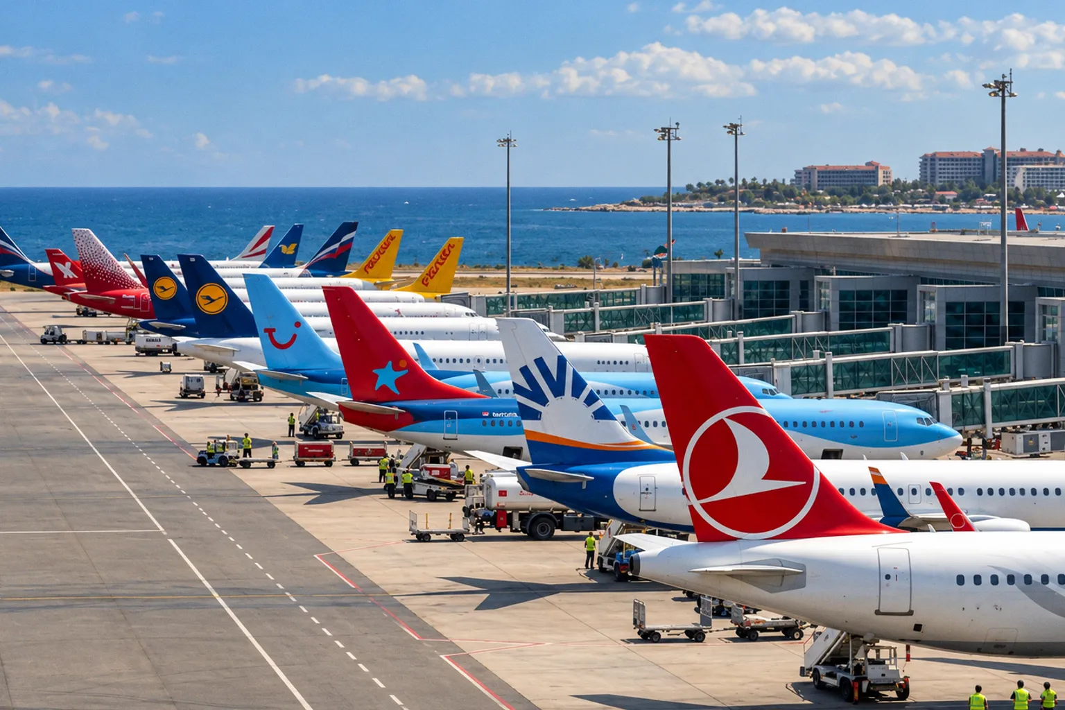 Череда многочасовых задержек рейсов Turkish Airlines в аэропорту Антальи